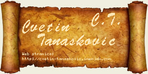 Cvetin Tanasković vizit kartica
